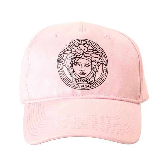 Versace Unisex Logo Print Medusa Head Pink Baseball Cap Hat size 59